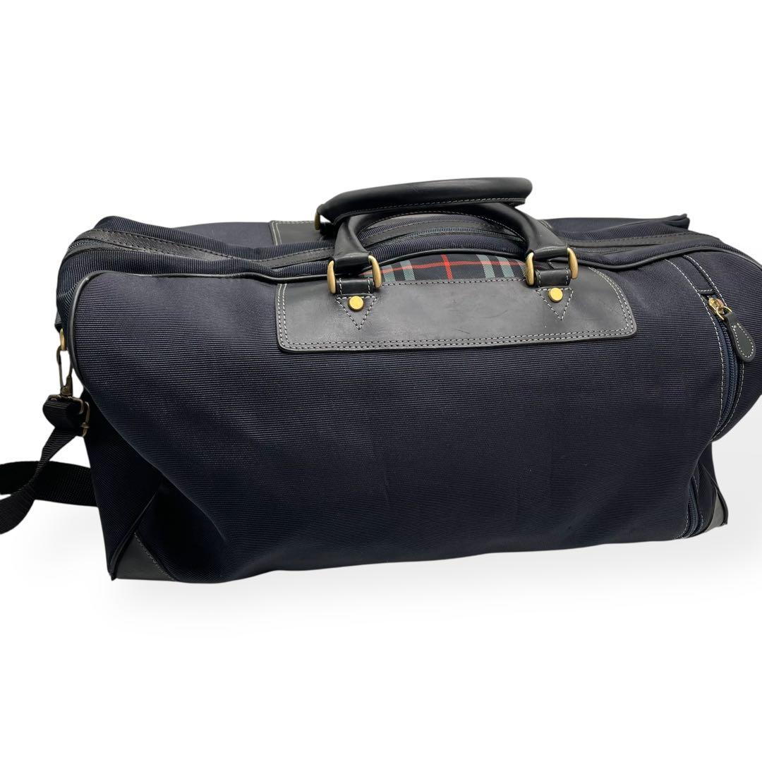 良品　Burberry バーバリー　ボストンバッグ　ダークネイビー　2way