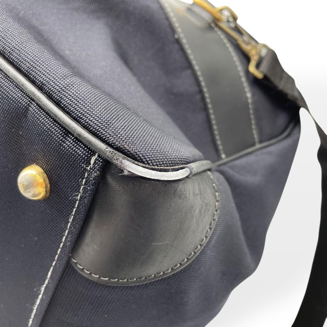 良品　Burberry バーバリー　ボストンバッグ　ダークネイビー　2way