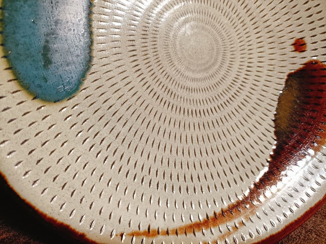 小石原焼★陶器 陶芸作品 作家 和食器　大皿25cm
