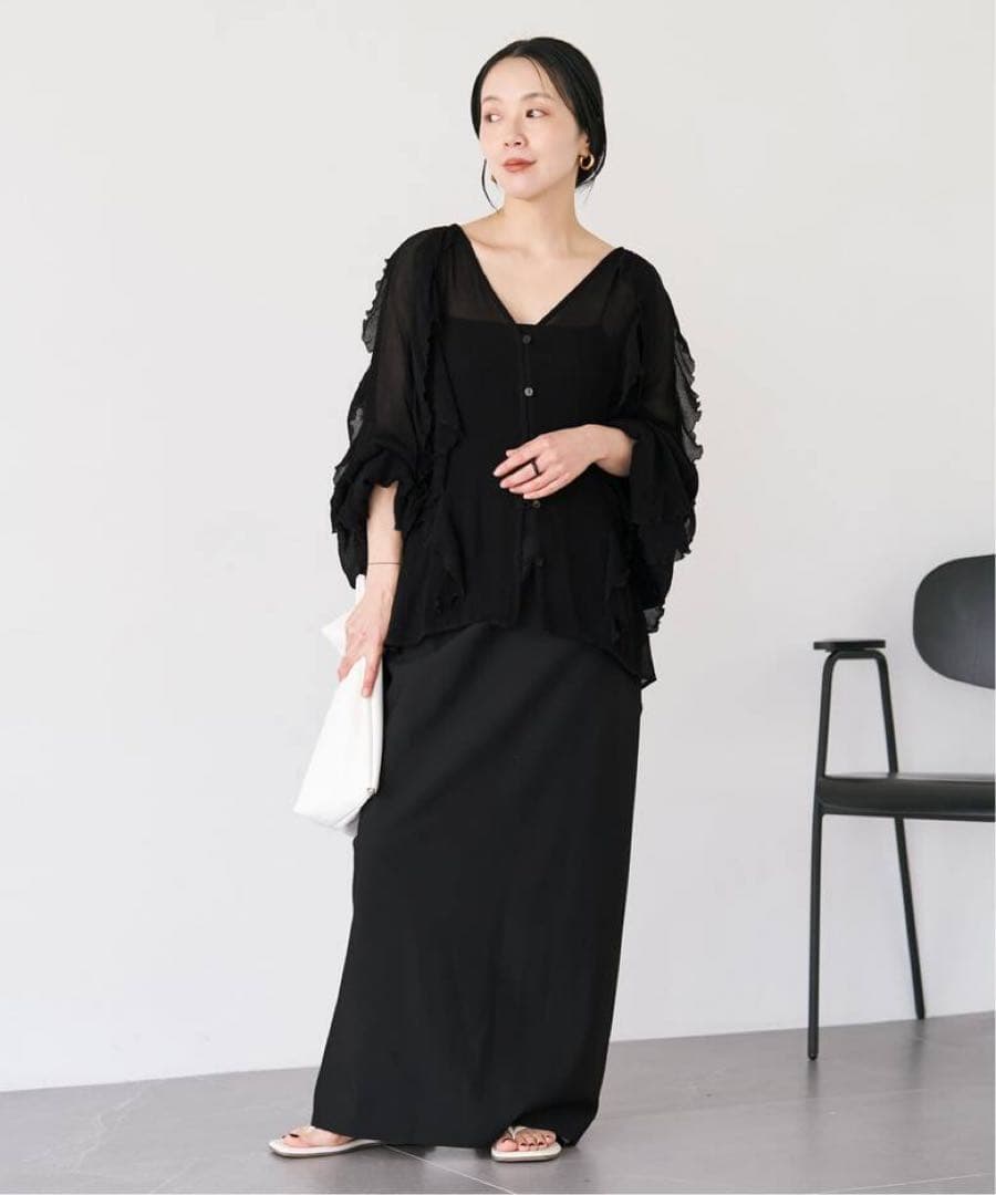 美品 Plage《追加》R’IAM ダイバータイトスカート ブラック 38