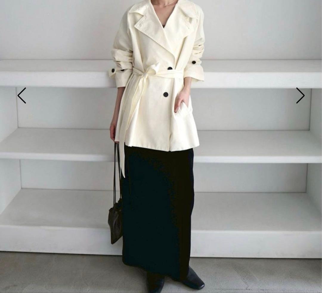 todayful Spring Short Trench キナリ　エクリュ36