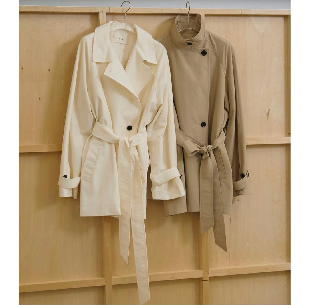 todayful Spring Short Trench キナリ　エクリュ36