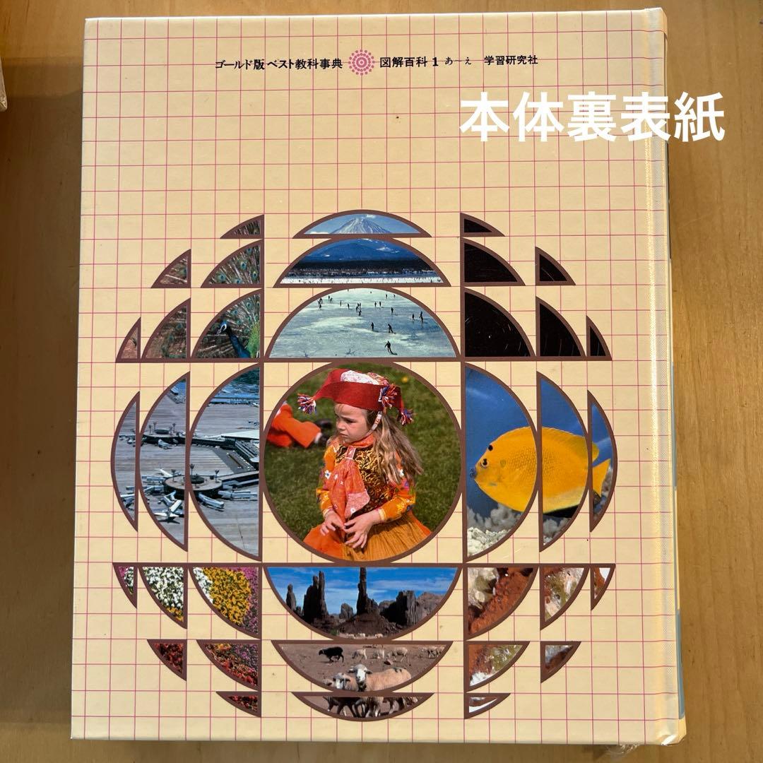 【学研】レトロ　ゴールド版ベスト教科事典図解百科　初版1979年　全10巻