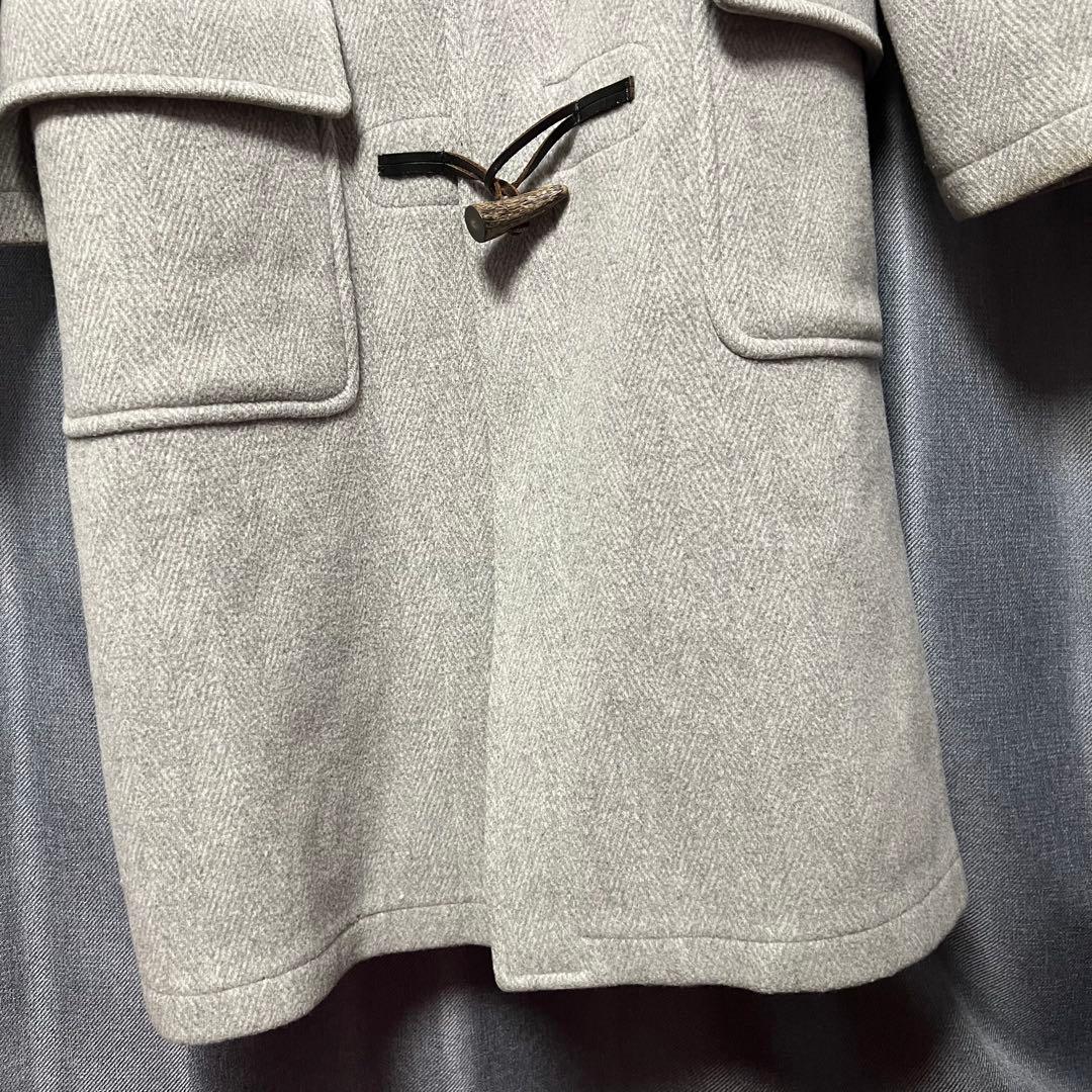 VINTAGE LACOSTE フーデッドダッフルコート ウール グレー