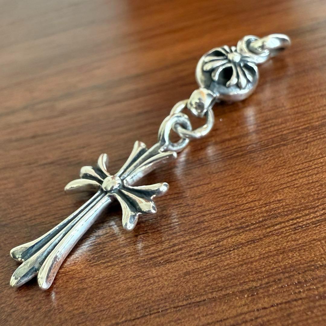 シルバー925無垢【新品】ワンボールタイニークロスペンダントsilver925