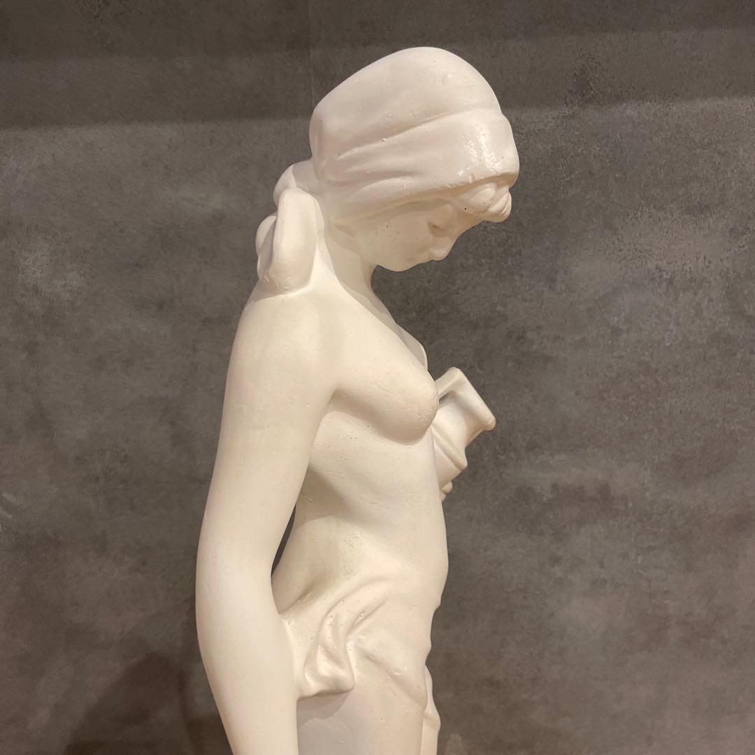 石膏像 水の精 ホワイト陶器製女性像 約65.5cm