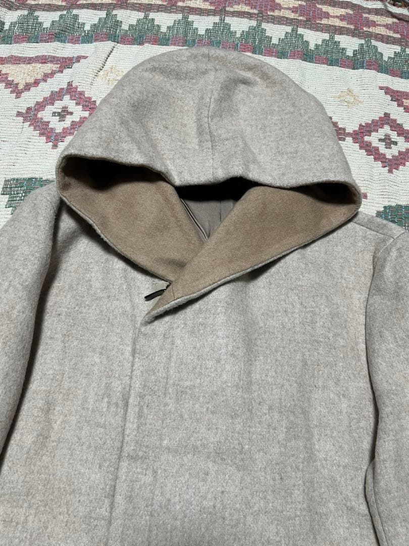 LANVIN COLLECTIONグレージュ フード付き フーテッドコート48