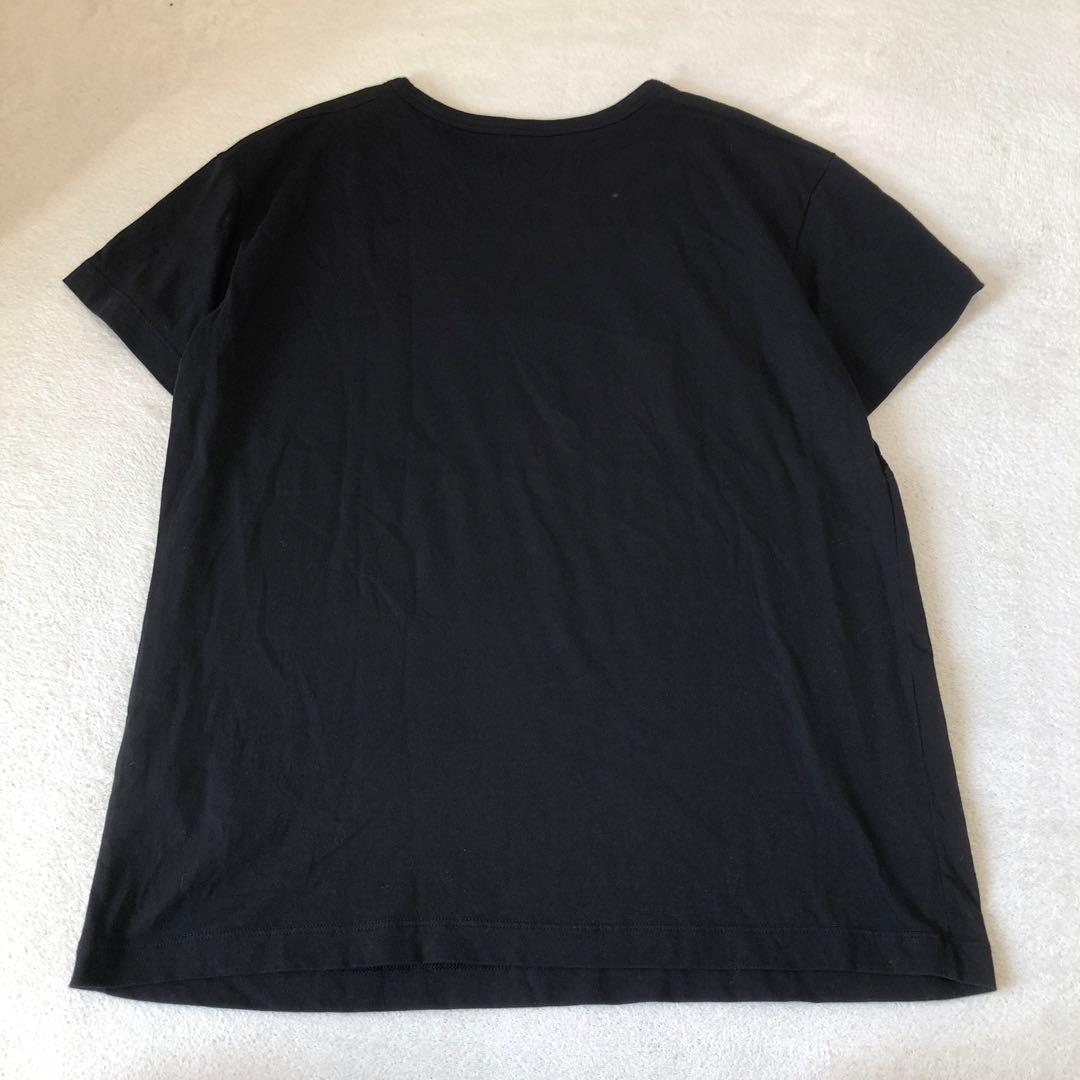 ヌメロヴェントゥーノ　黒Tシャツ　メッシュロゴ　ピンク　サイズL 半袖