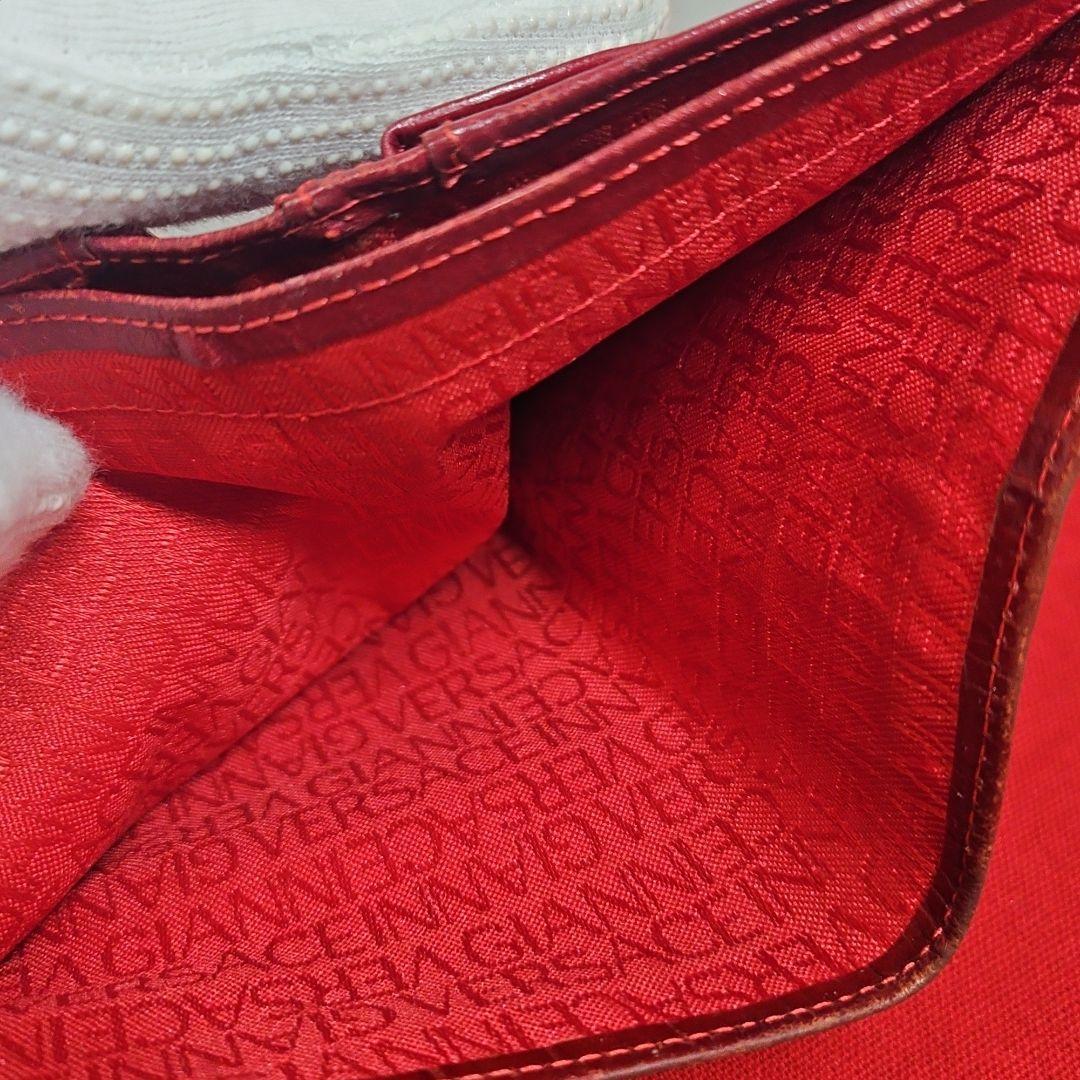 希少 GIANNI VERSACE ブラウン クロコ型押し 財布 ヴィンテージ