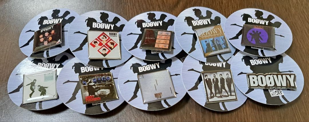 BOOWY アルバムカバーピンバッジ 10個コンプリートセット