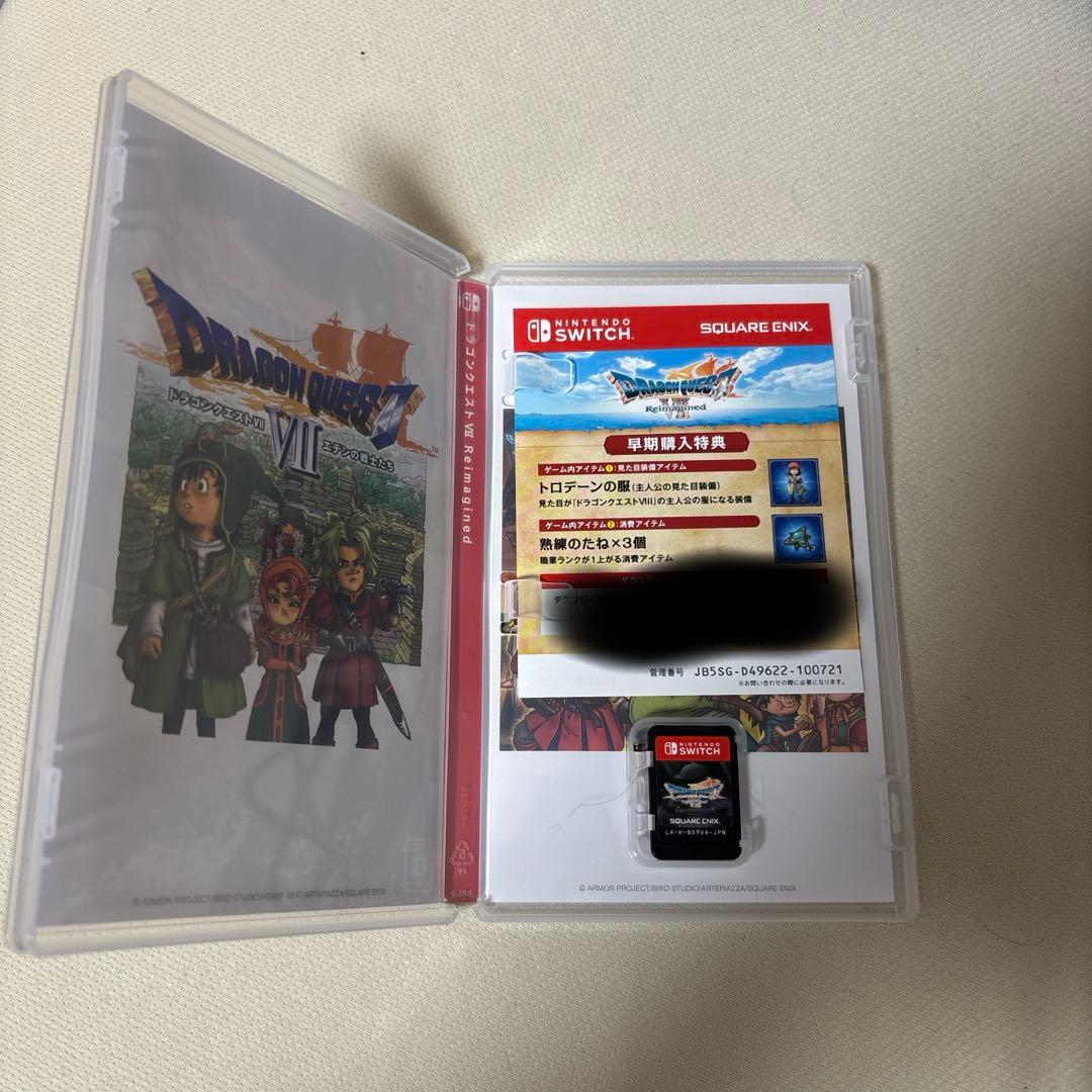 Switch本体と付属品 SDカード128GB ドラクエ7 Switch版