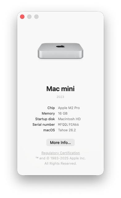 Mac mini M2 Pro CPU12/GPU19コア 16GB/512GB