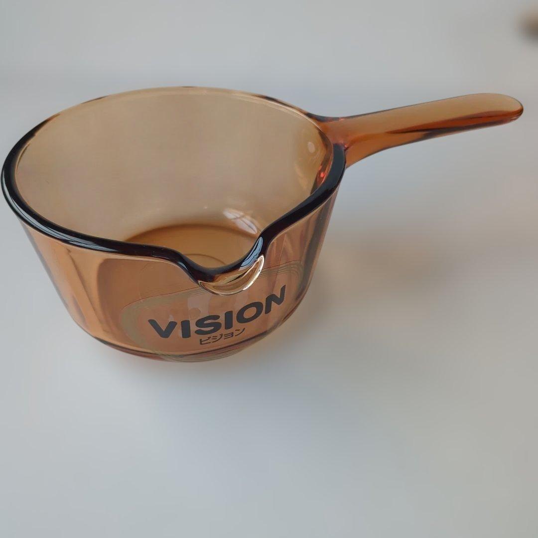VISIONS ビジョンフランス 両手鍋ミルクパン　岩城硝子