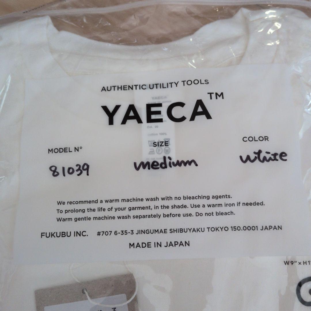 YAECA ホワイト Tシャツ M 81039
