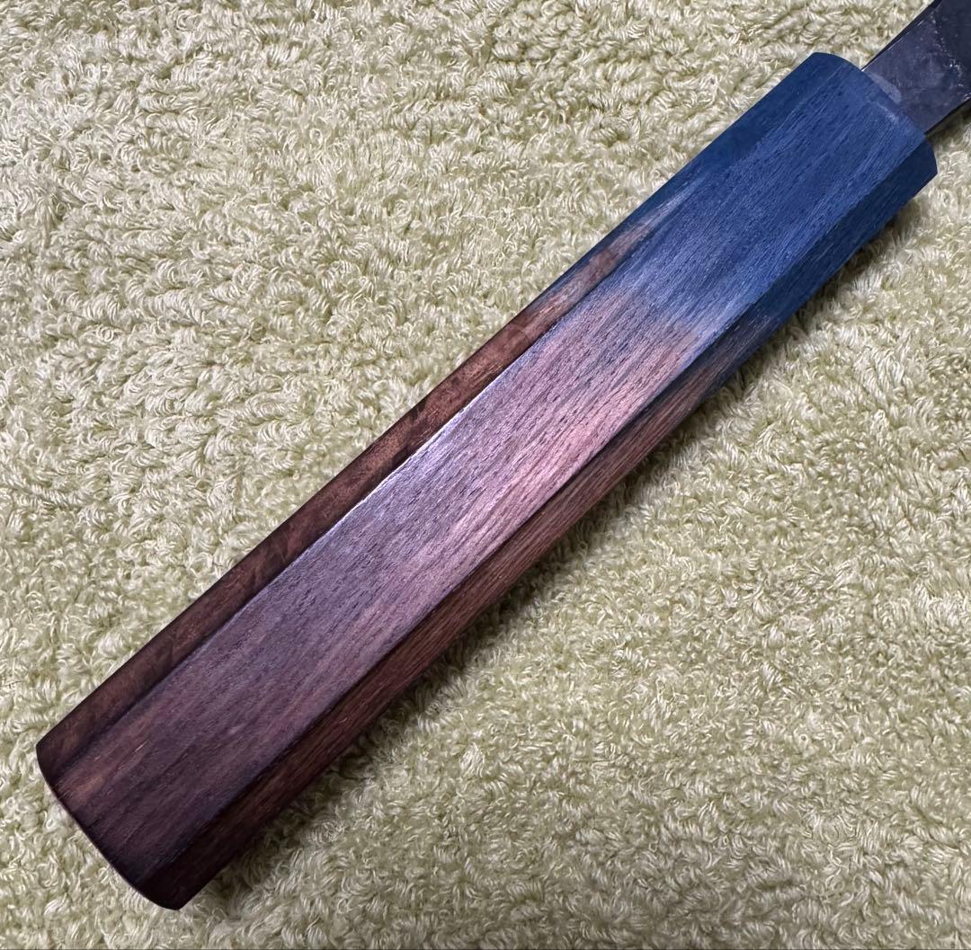 らら 郷右馬允義弘 青ニ鋼 黒打 牛刀 210mm 7寸 山脇刃物製作所