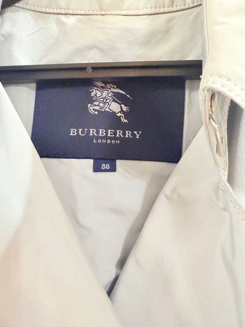 BURBERRY ライトブルー トレンチコート 38