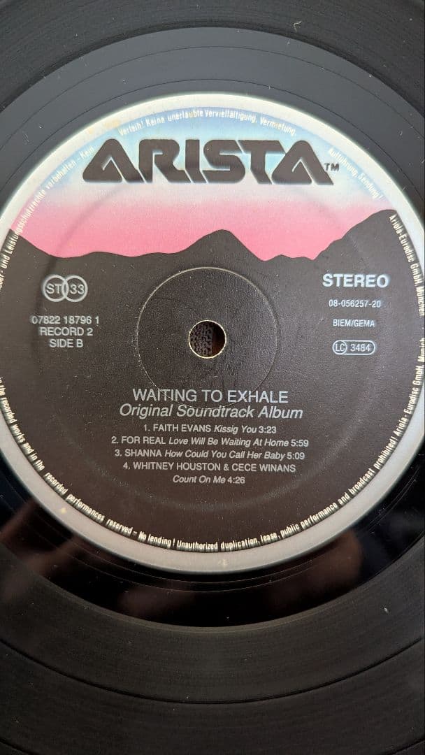 Waiting To Exhale( ため息つかせて)OST 2LP レコード