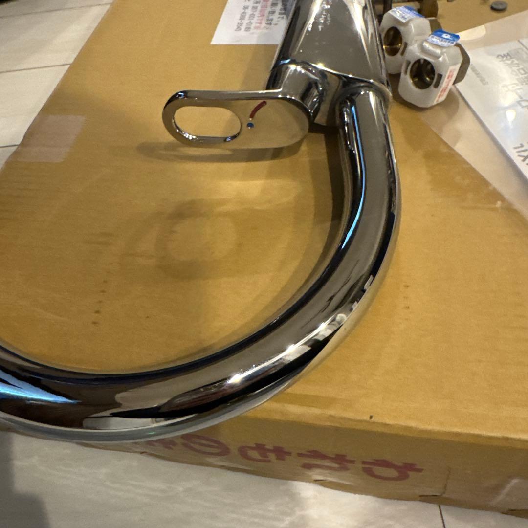 リクシル混合水洗クローム仕上げ キッチン水栓 SF-HM451SYX