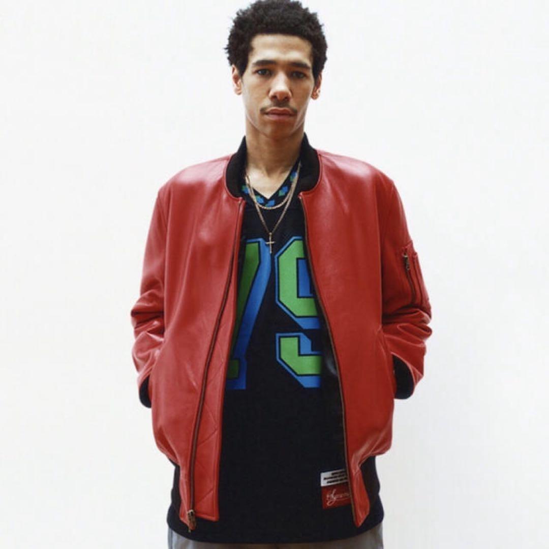supreme schott MA-1 ショット レザージャケット XL