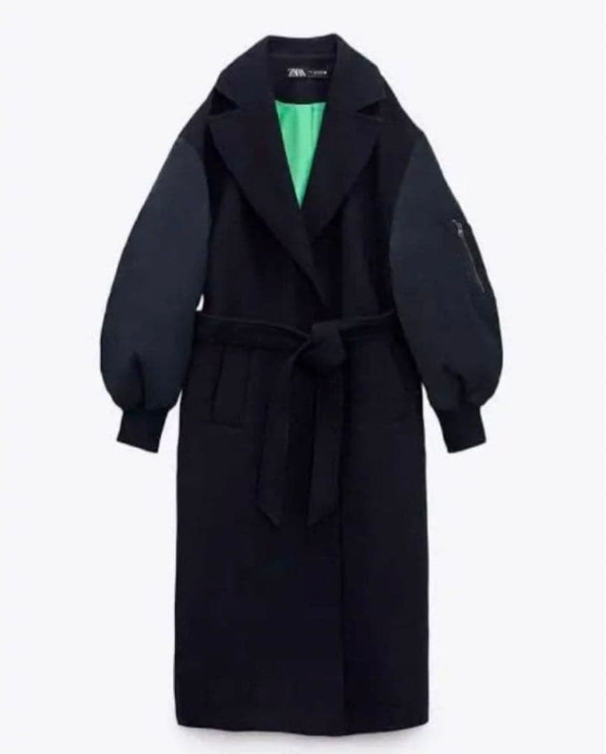 【完売】ザラ ZARA マッチングボンバーコート ジャケットXSサイズ ネイビー