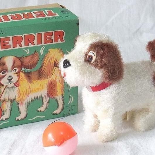 テリア犬のおもちゃ １９６０年代 アルプス 日本製 《箱入り》/ ゼンマイ