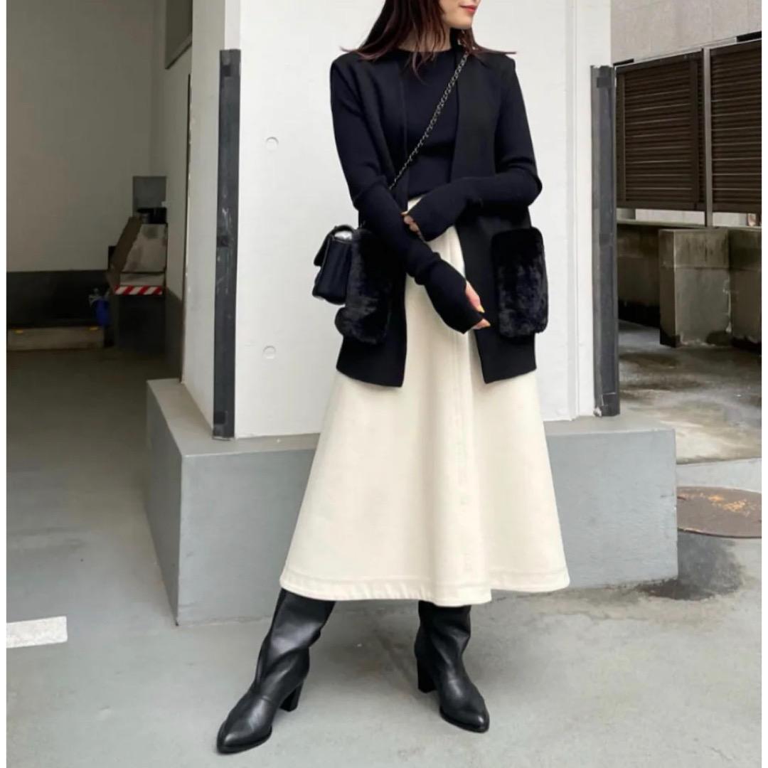 未使用 UNITED ARROWS 22AW ロングブーツ 37 ブラック