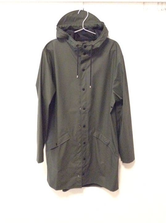 RAINS Long Jacket Essential レインコート カーキ