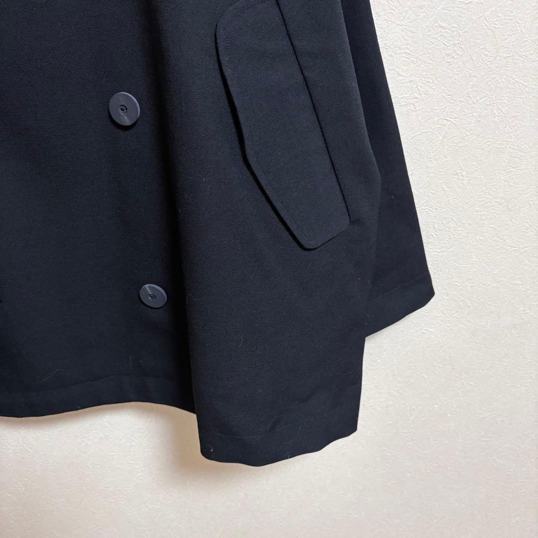 美品 Dulcamara よそいきトレンチショートコート ブラック 0 ゆったり