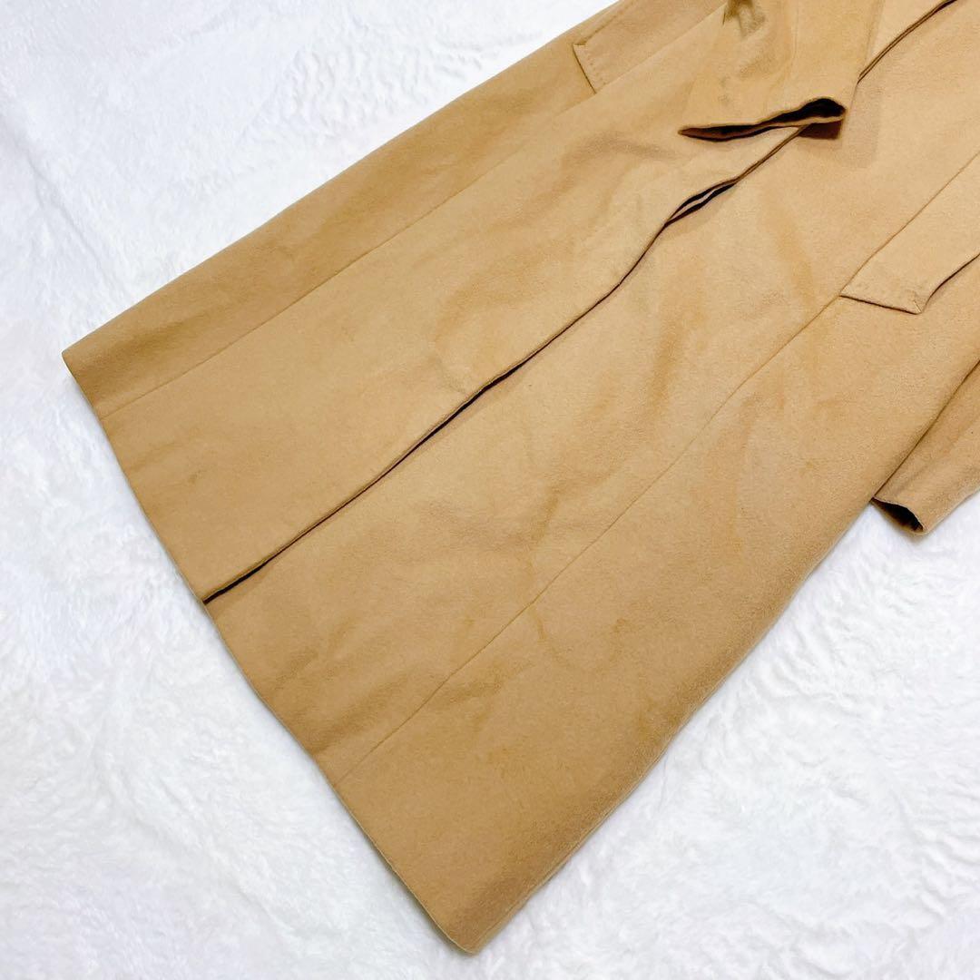 【イネド】カシミヤ100% キャメル　ロングコート　Mサイズ　上質　ウールマーク