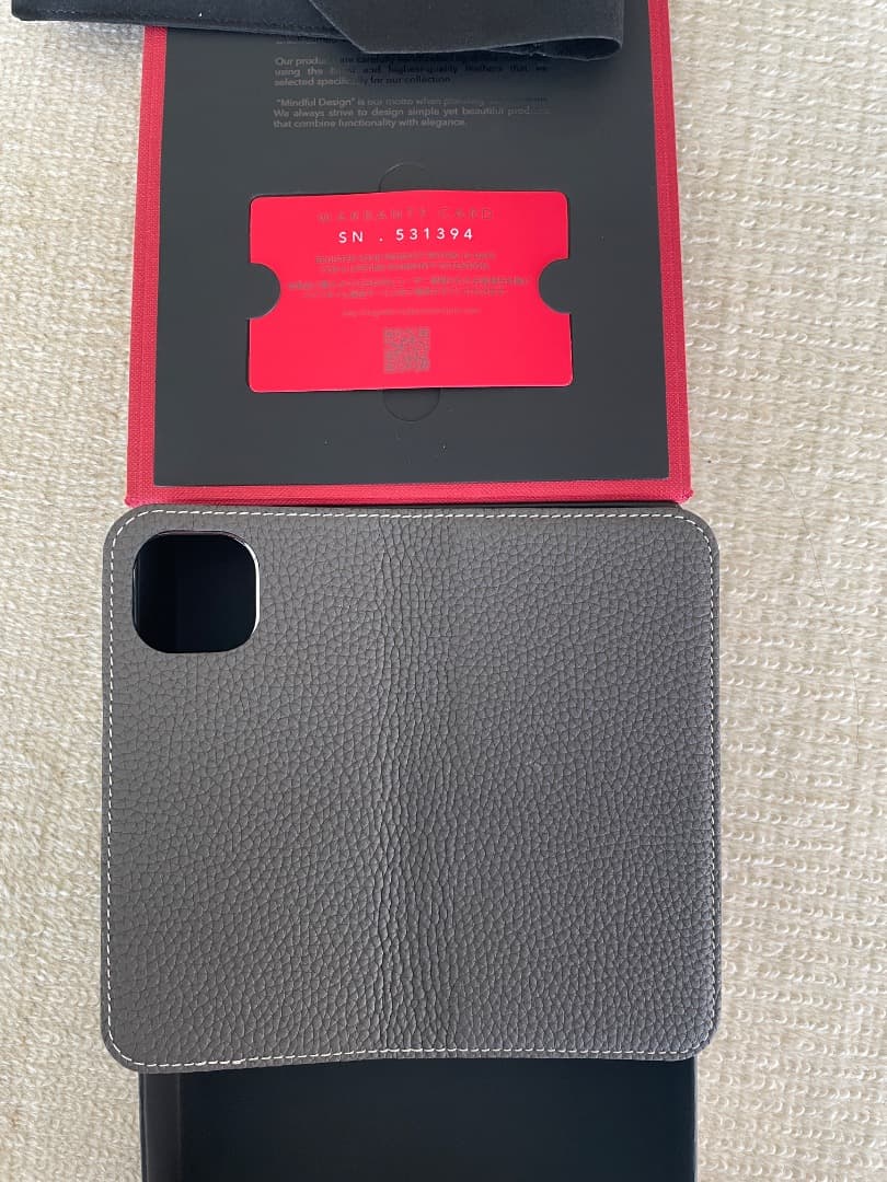 ダイアリーケース (iPhone 13 mini) チャコール × アザレ