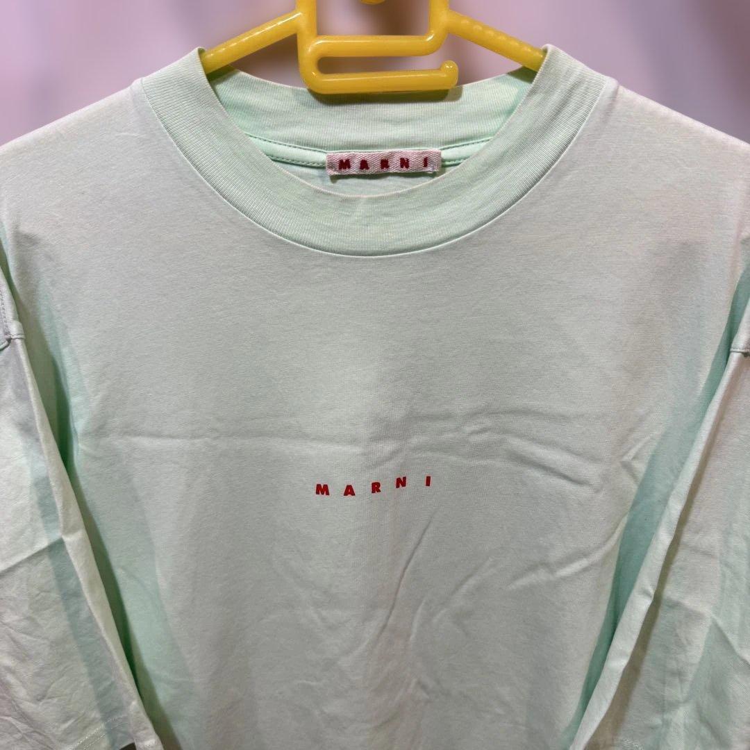 【即納】MARNI ネオングリーン オーバーサイズ Tシャツ 48