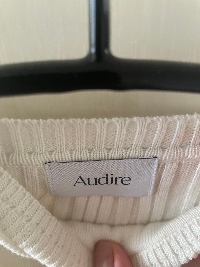 トップス audire Bowtie rib ensemble knit(Ivory)M