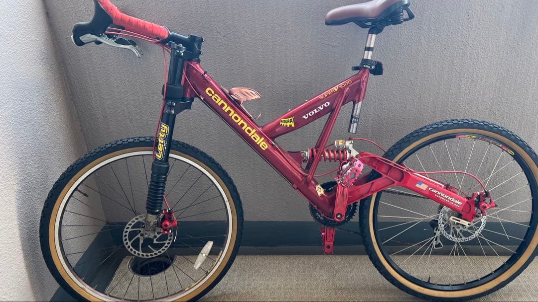 Cannondale SuperV ラメ入りレッドカラー
