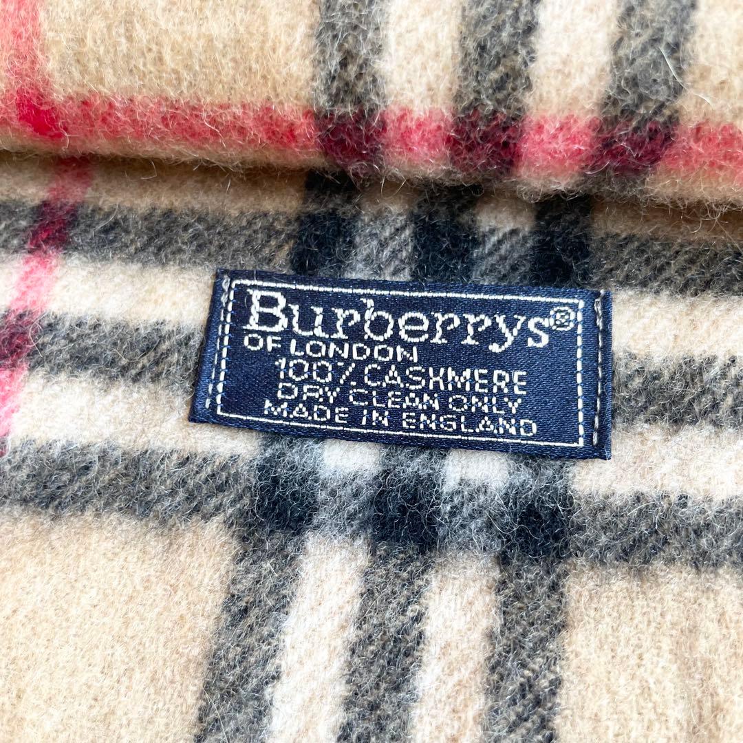 【美品】Burberrys バーバリー 100%カシミヤ マフラー ノバチェック