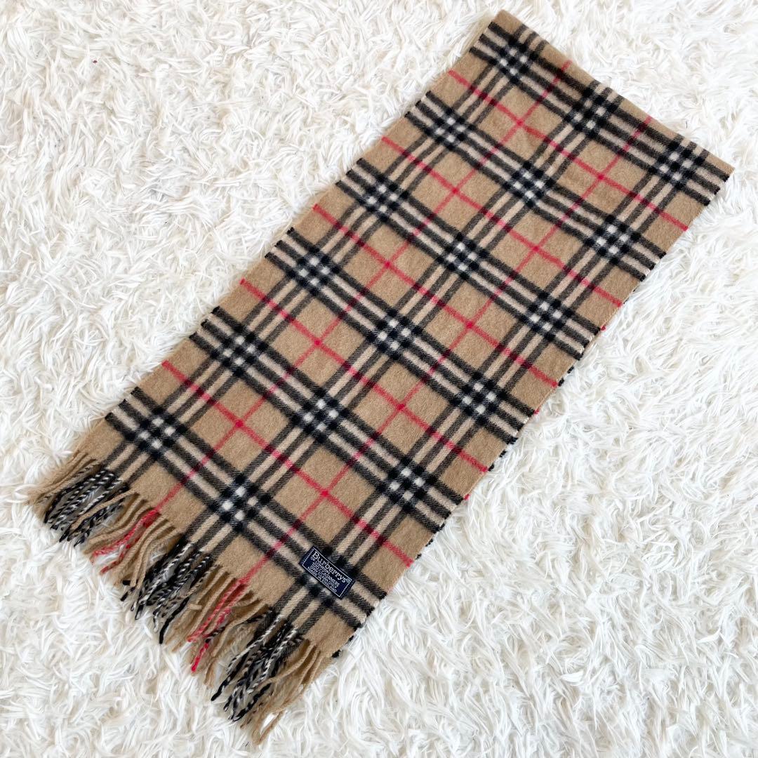 【美品】Burberrys バーバリー 100%カシミヤ マフラー ノバチェック