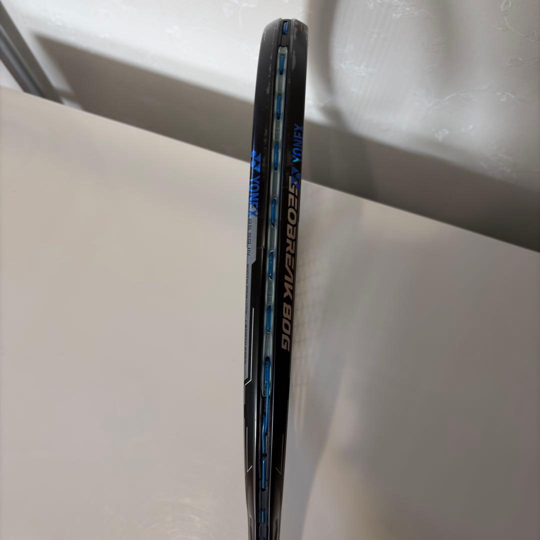 YONEX GEOBREAK 80G 後衛 一本シャフト 軟式テニスラケット 黒