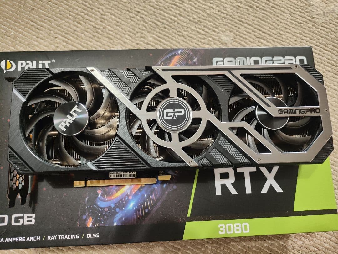 グラフィックボード・グラボ・ビデオカード RTX 3080 PALIT GAMINGPRO 10GB V1