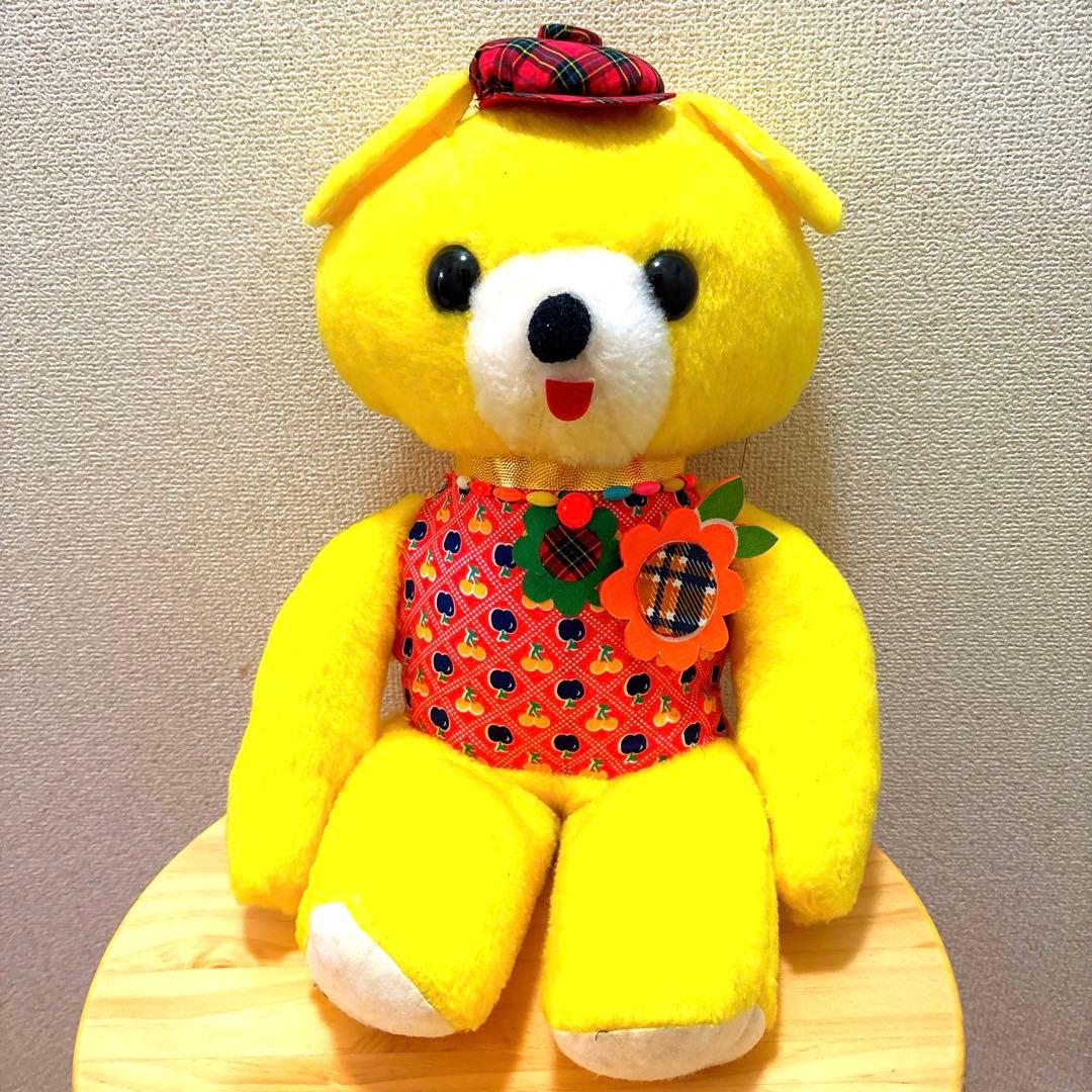 レトロ　ぬいぐるみ　くまさん　ちょっと　！❤️ハンドメイド　手作り ヴィンテージ