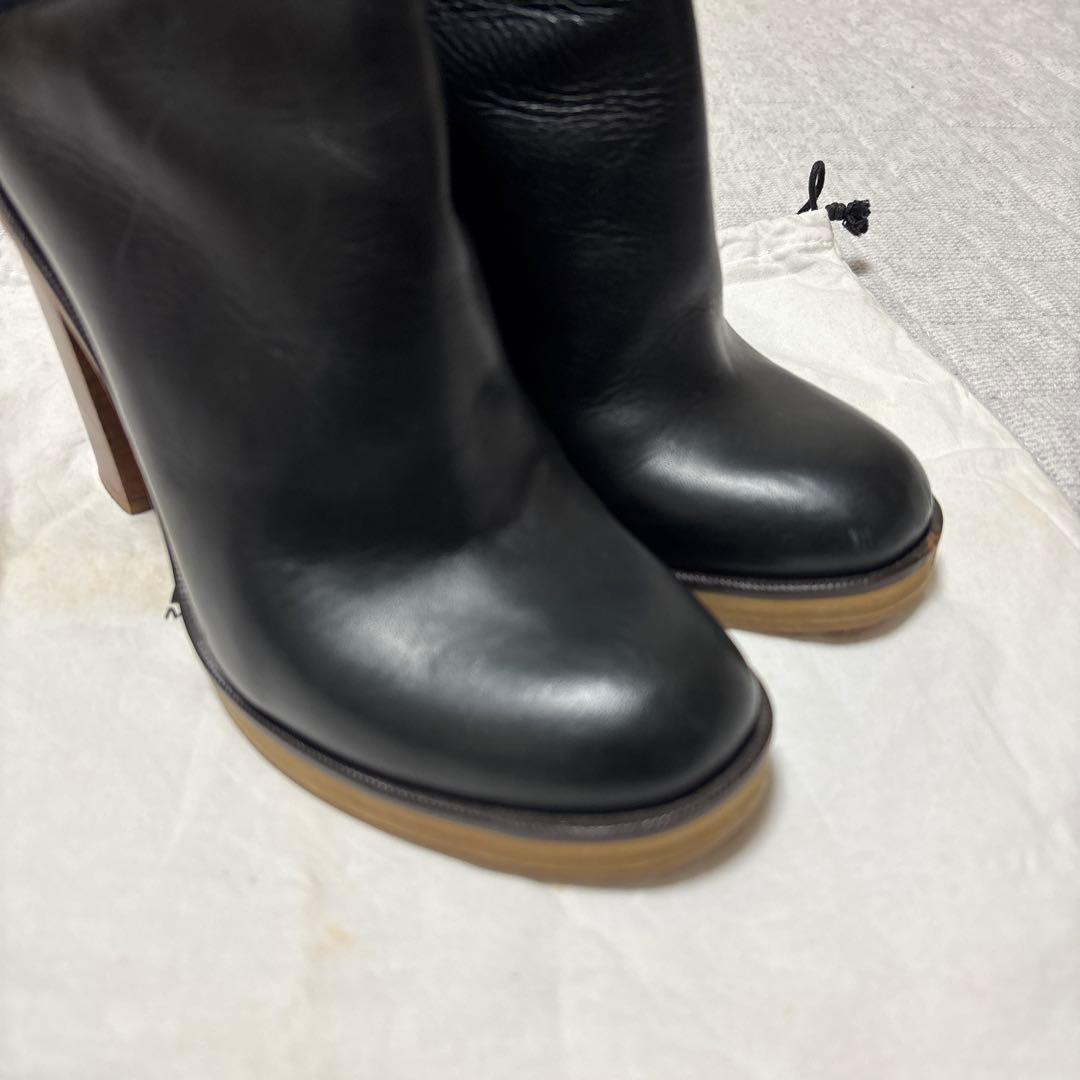 MM6 Maison Margiela レザー　アンクルブーツ　ブラック　36
