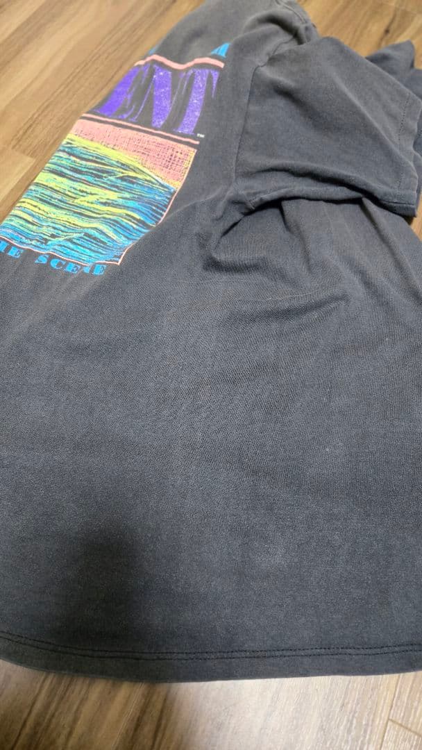 90s フェードTシャツ made in USA シングルステッチバックプリント