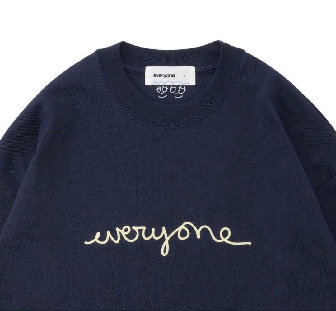 everyone ネイビー　長袖　カットソー　ロンTj30000 Mサイズ