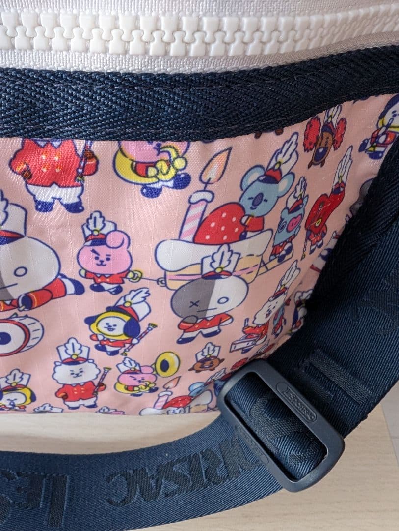 【美品】レスポートサック BT21 ボストンバッグ　BTS ポーチ付きlarge
