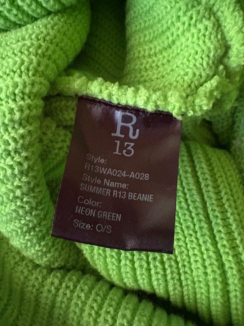 【迅速配送可能】 R13 KNIT CAP
