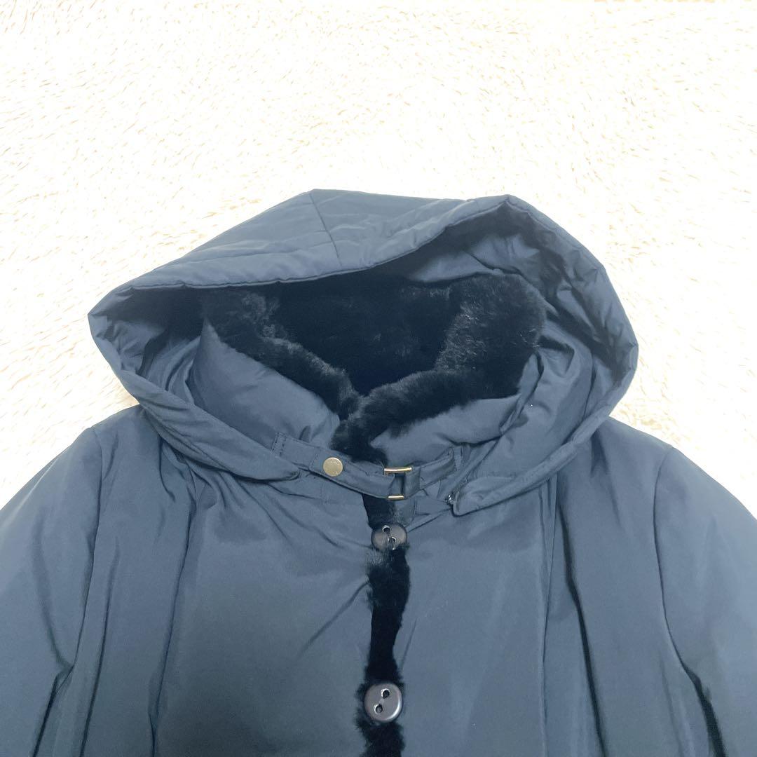 ♡美品♡ SCAPA スキャパ　大きいサイズ44 ダウンコート　Aライン　黒
