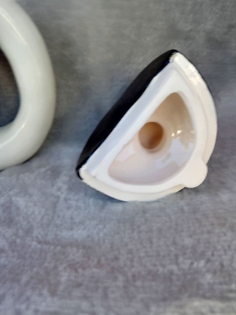 黒猫ハチワレ　水注　ハンドペイント　黒猫コレクション ビンテージ