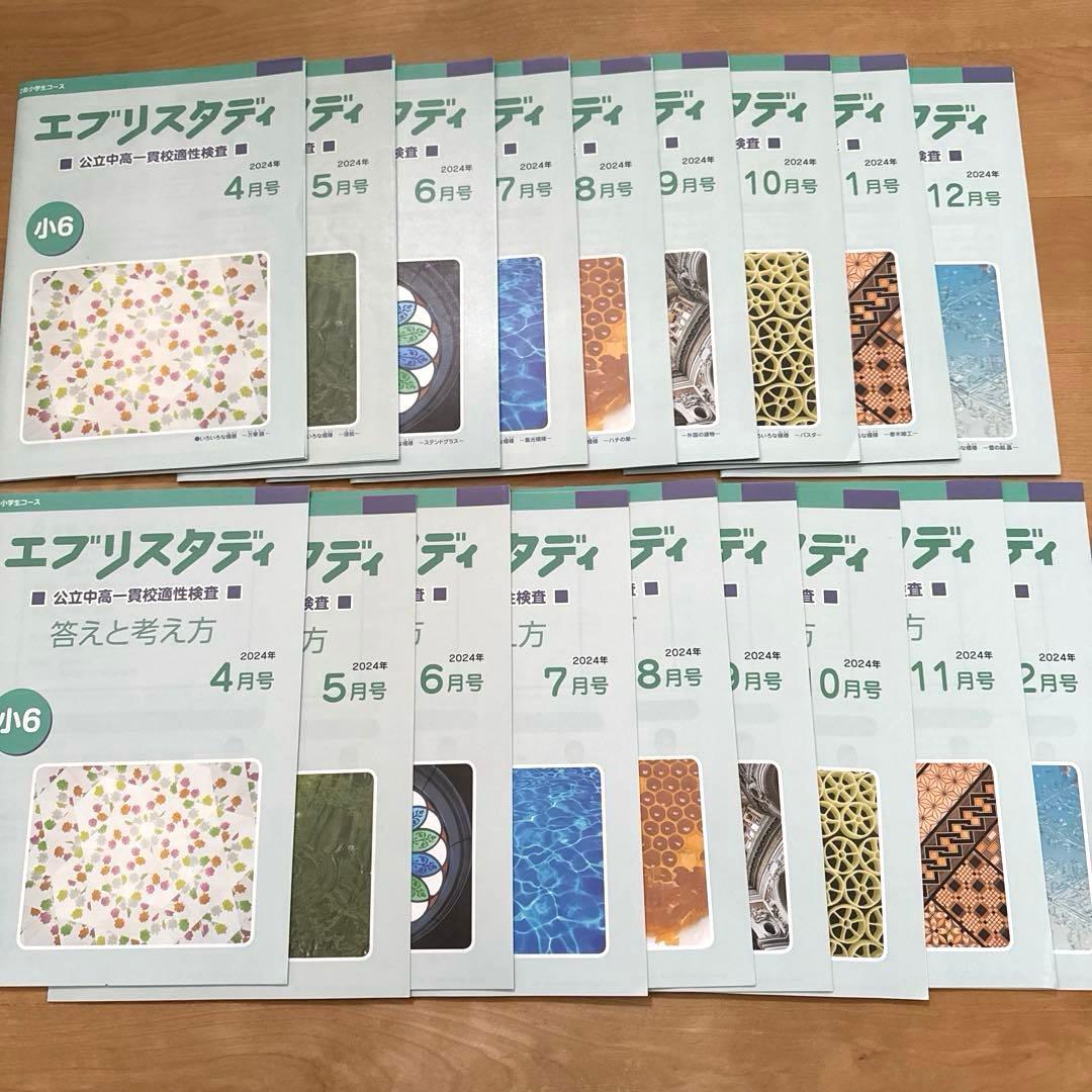 Z会　エブリスタディ　公立中高一貫校適性検査　6年　1年分
