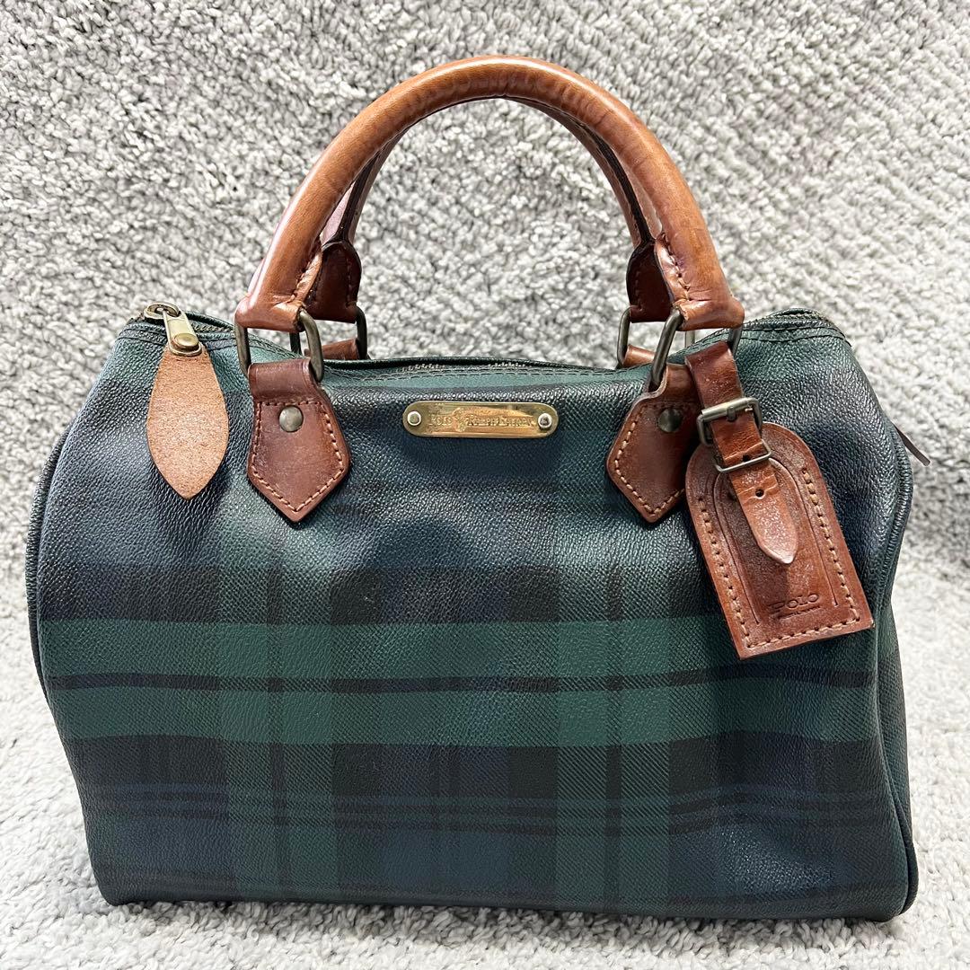 Polo Ralph Lauren ミニボストンバッグ　ブラックウォッチ