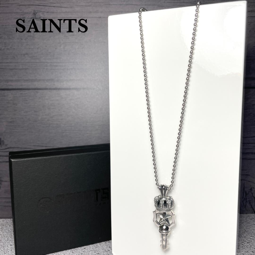 箱付き✨SAINTS 鍵モチーフ 王冠 クラウン シルバー ネックレス 925