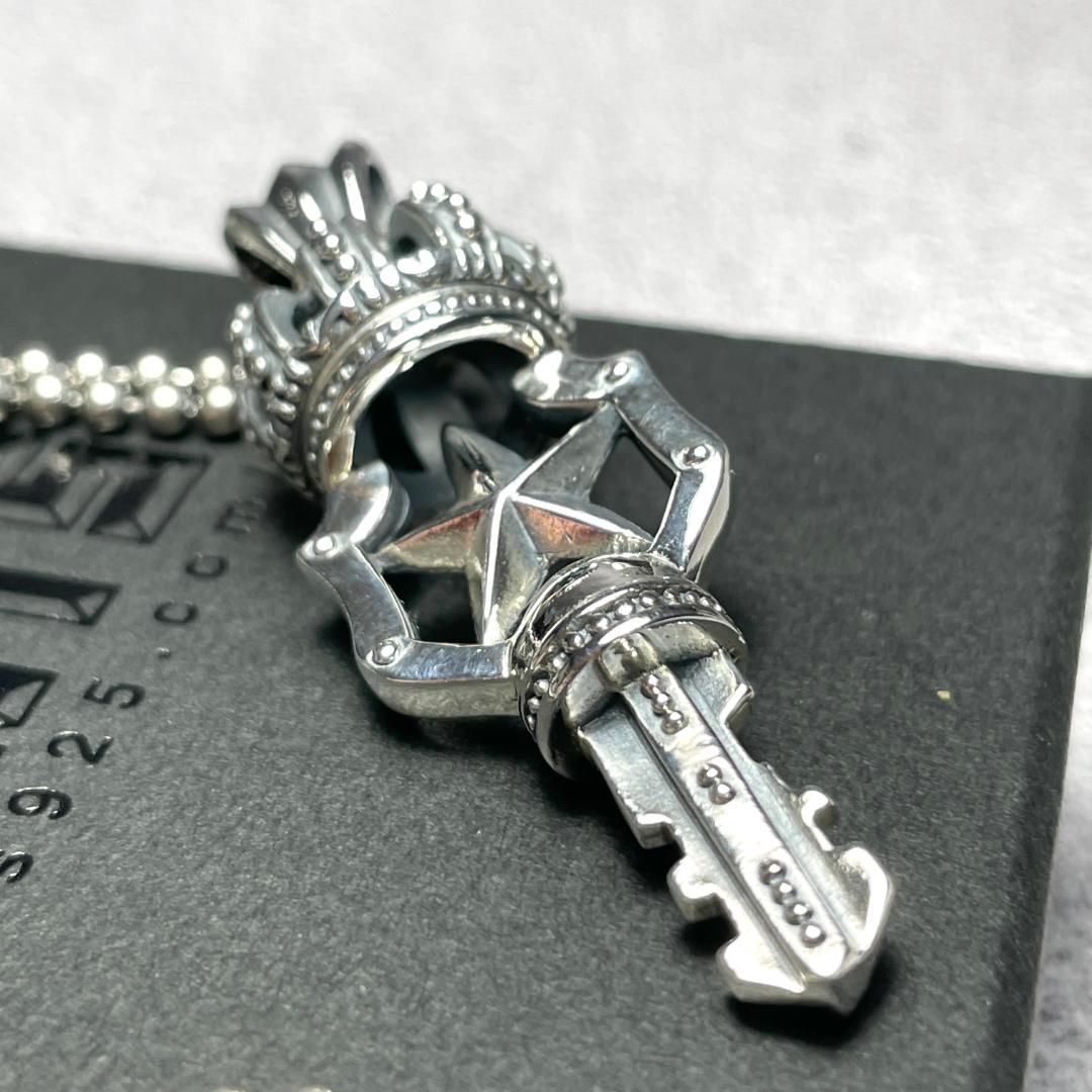 箱付き✨SAINTS 鍵モチーフ 王冠 クラウン シルバー ネックレス 925