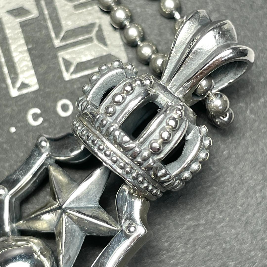 箱付き✨SAINTS 鍵モチーフ 王冠 クラウン シルバー ネックレス 925